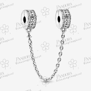 Pandora Logo Safety Chain Clip Charm